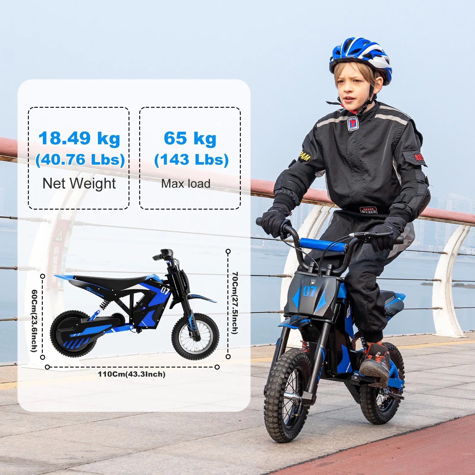 Moto électrique pour enfants EVERCROSS TECH
