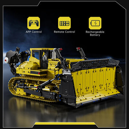 Mould King 17049 - Bulldozer PR766 télécommandé à assembler. Cadeau idéal pour Noël !