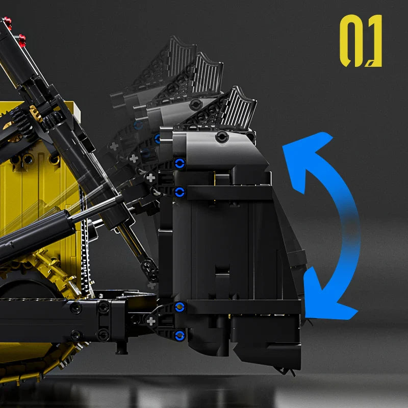 Mould King 17049 - Bulldozer PR766 télécommandé à assembler. Cadeau idéal pour Noël !