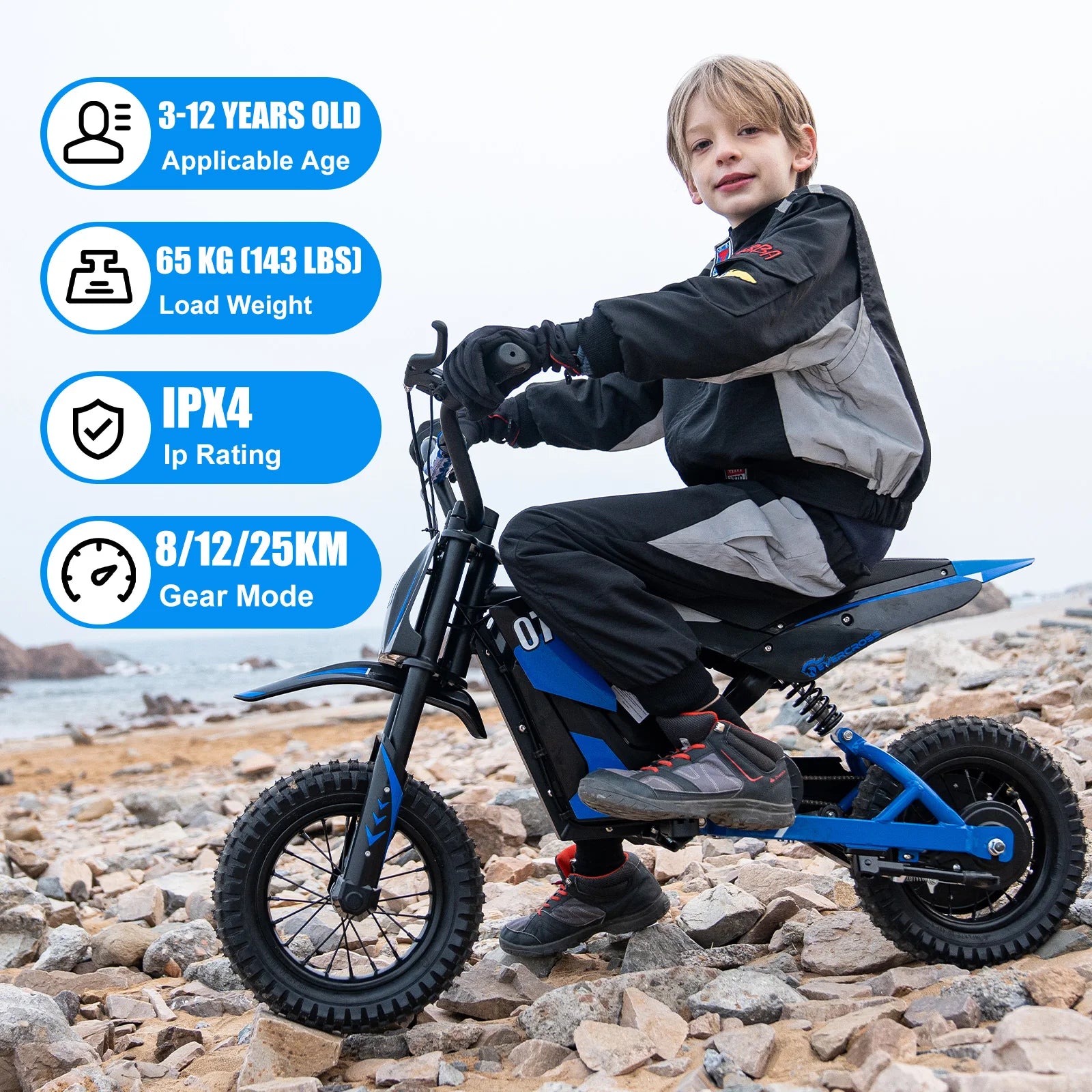Moto électrique pour enfants EVERCROSS TECH